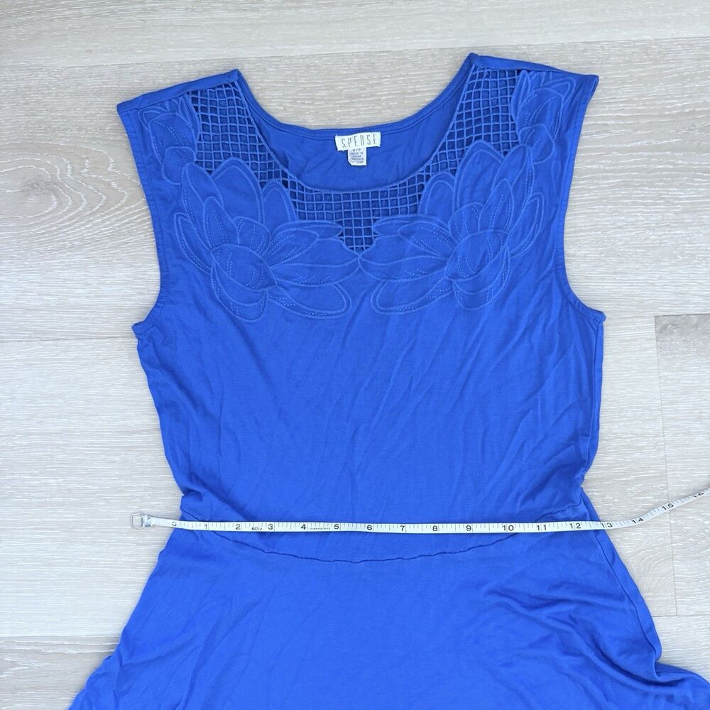 Embroidered Applique Midi Dress Spense Sz S Boho Whimsigoth Lagenlook 80s Style - Picture 8 of 16